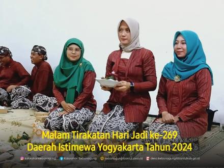 Malam Tirakatan Peringatan Hari jadi DIY ke-269